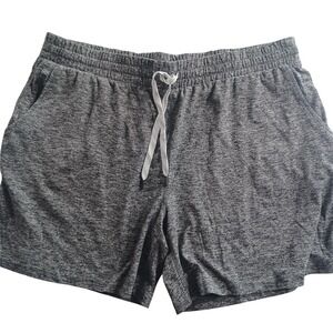 Pacific Trail Shorts Mens 2XL Gray Knit Sweat Elastic Waist Drawstring Lounge